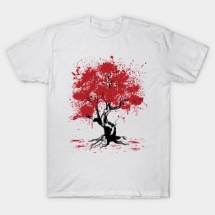 Sakura Tree Painting T-Shirt